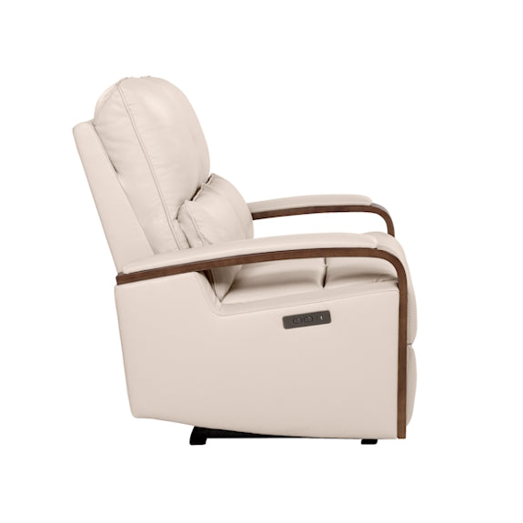 Treviso 2 Seater Electric Recliner Leather Sofa - Taupe