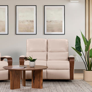 Treviso 2 Seater Electric Recliner Leather Sofa - Taupe