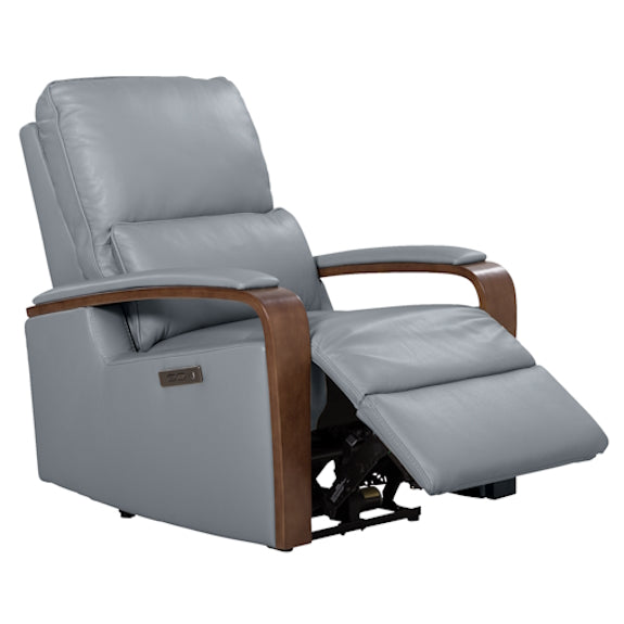 Treviso Electric Recliner Leather Armchair - Powder Blue