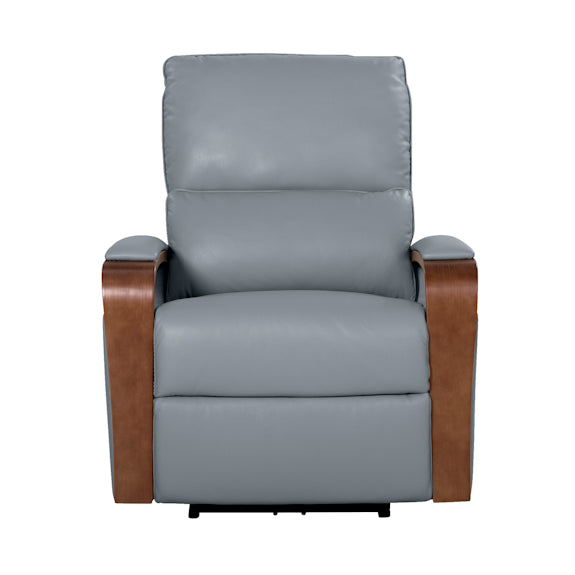 Treviso Electric Recliner Leather Armchair - Powder Blue