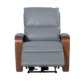 Treviso Electric Recliner Leather Armchair - Powder Blue
