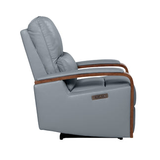 Treviso Electric Recliner Leather Armchair - Powder Blue