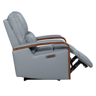 Treviso Electric Recliner Leather Armchair - Powder Blue