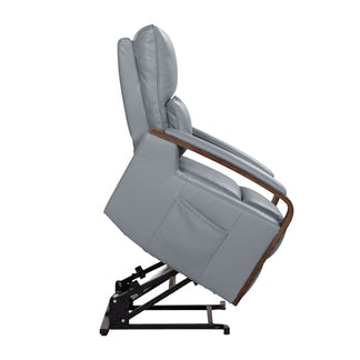 Treviso Lift & Recline Leather Armchair - Powder Blue