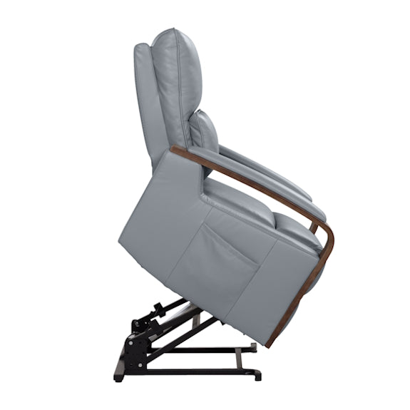 Treviso Lift & Recline Leather Armchair - Powder Blue