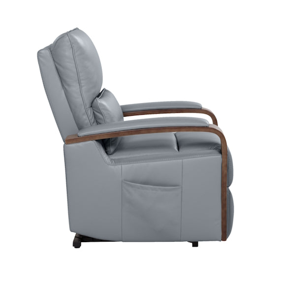 Treviso Lift & Recline Leather Armchair - Powder Blue