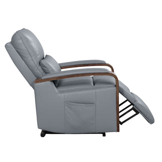 Treviso Lift & Recline Leather Armchair - Powder Blue