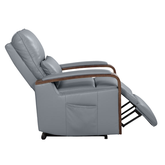 Treviso Lift & Recline Leather Armchair - Powder Blue