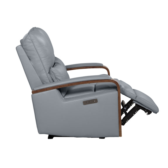 Treviso 2 Seater Electric Recliner Leather Armchair - Powder Blue