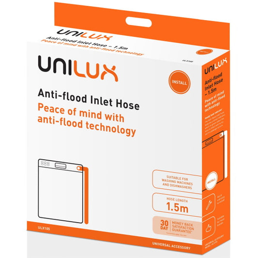 Unilux 1.5m Dishwasher Anti-Flood Inlet Hose