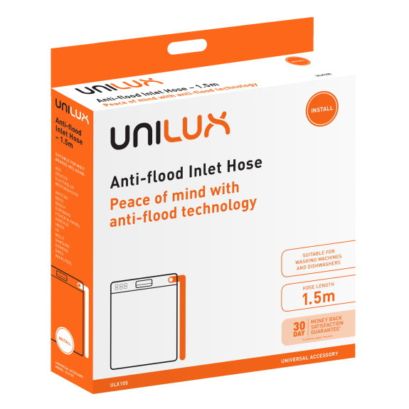 Unilux 1.5m Dishwasher Anti-Flood Inlet Hose