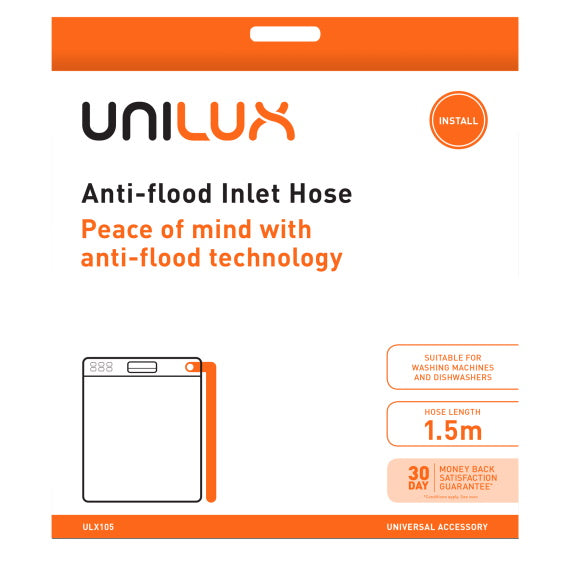 Unilux 1.5m Dishwasher Anti-Flood Inlet Hose