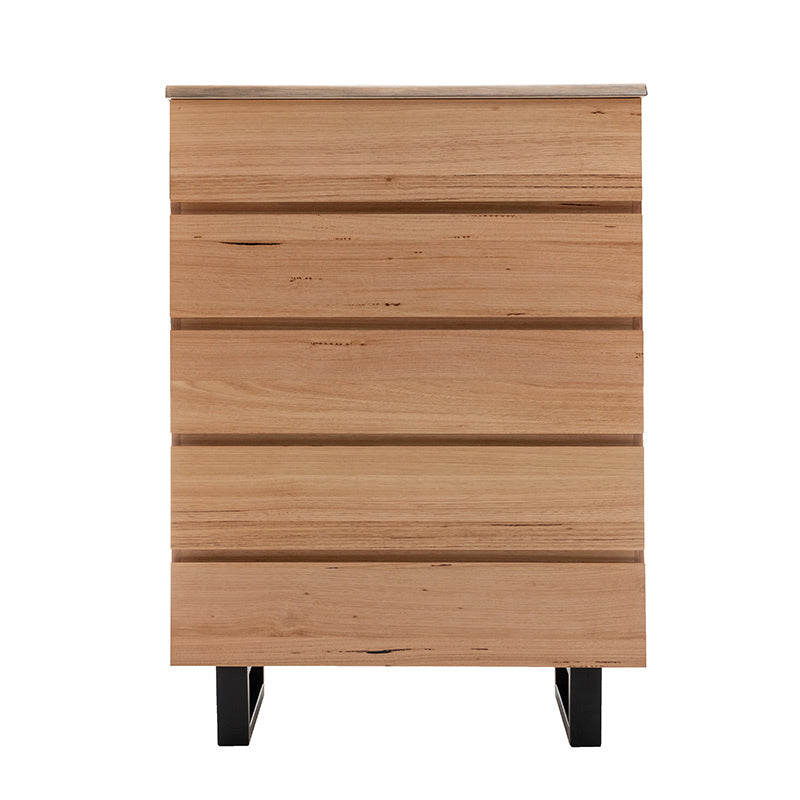 Valhalla 4 Piece King Timber Bedroom Suite - Messmate/Black