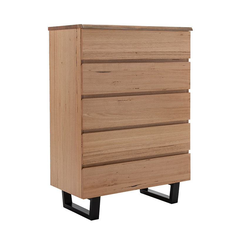 Valhalla 4 Piece King Timber Bedroom Suite - Messmate/Black