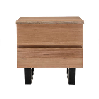 Valhalla 4 Piece King Timber Bedroom Suite - Messmate/Black