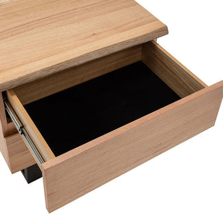 Valhalla 4 Piece King Timber Bedroom Suite - Messmate/Black
