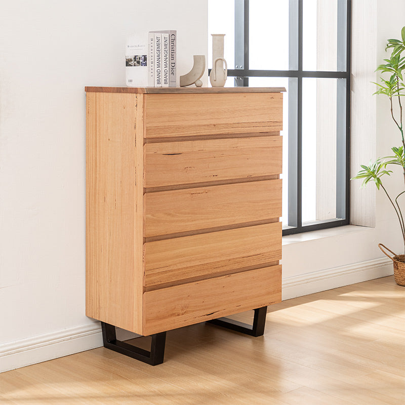 Valhalla 4 Piece King Timber Bedroom Suite - Messmate/Black
