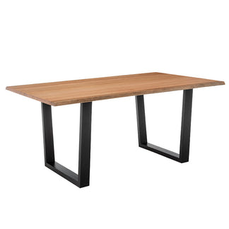 Valhalla 210cm Timber Dining Table - Messmate/Black