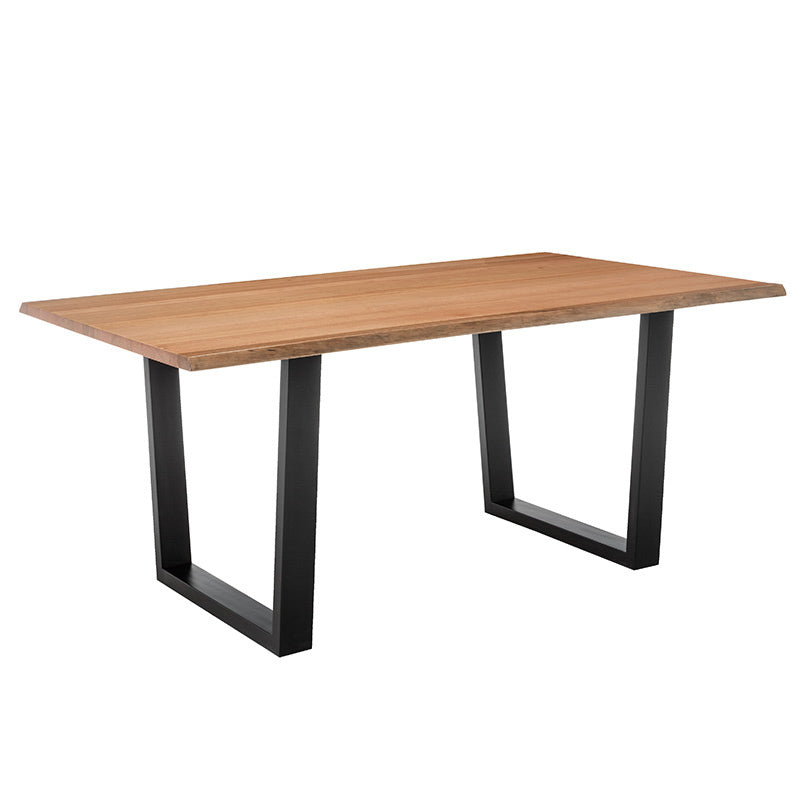 Valhalla 210cm Timber Dining Table - Messmate/Black