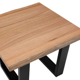 Valhalla Timber Lamp Table - Messmate/Black
