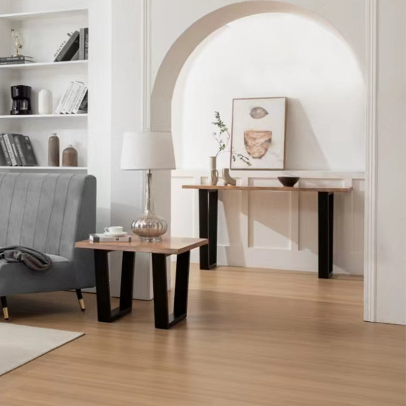 Valhalla 140cm Timber Hall Table - Messmate/Black