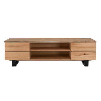 Valhalla 2000mm Timber Entertainment Unit - Messmate/Black