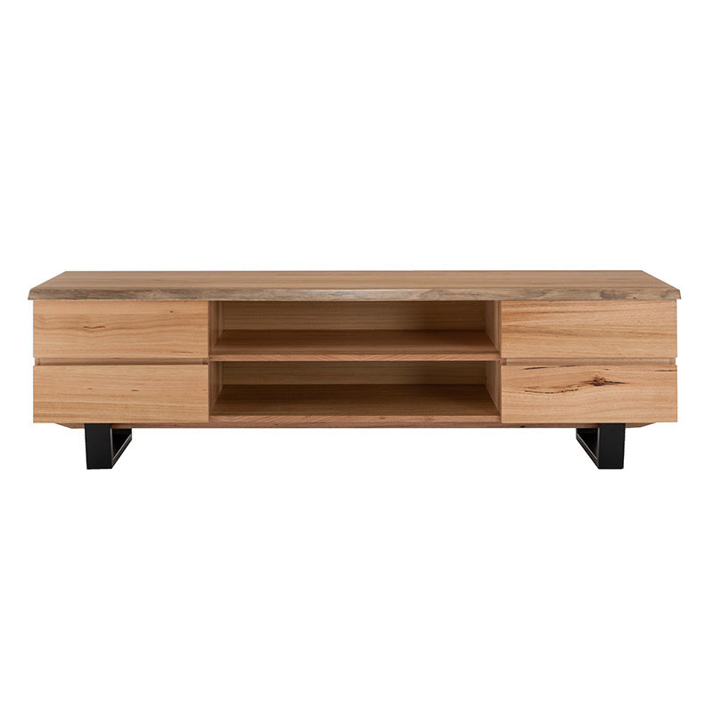 Valhalla 2000mm Timber Entertainment Unit - Messmate/Black