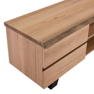 Valhalla 2000mm Timber Entertainment Unit - Messmate/Black