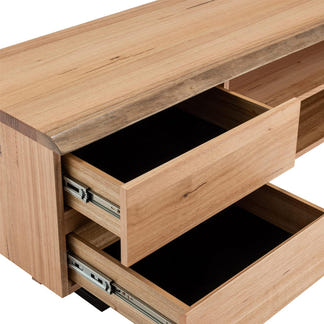 Valhalla 2000mm Timber Entertainment Unit - Messmate/Black
