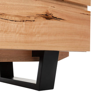 Valhalla 2000mm Timber Entertainment Unit - Messmate/Black