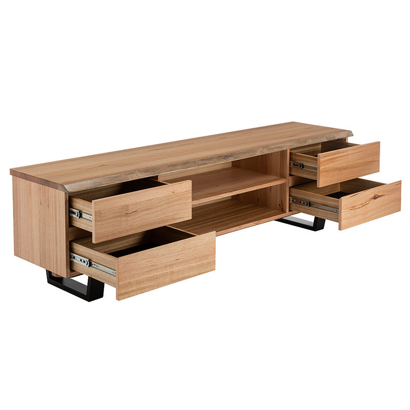 Valhalla 1800mm Timber Entertainment Unit - Messmate/Black