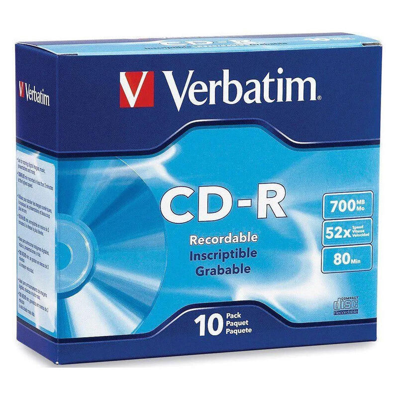 Verbatim CD-R 700MB 52X Jewel Case - 10 Pack