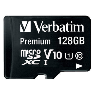 Verbatim 128GB Storage MicroSDXC Card with Adapter - Black