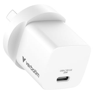 Verbatim Mini GaN 20W Charger Bundle with USB-C to USB-C Cable