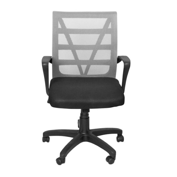 Vienna Gas Lift Office Chair - Black/Silver