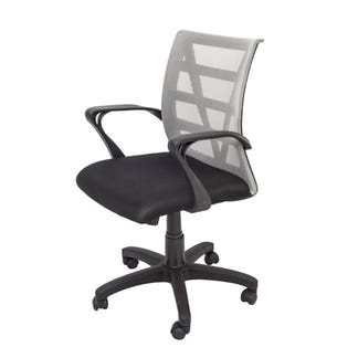 Vienna Gas Lift Office Chair - Black/Silver