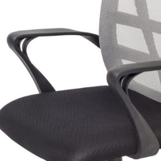 Vienna Gas Lift Office Chair - Black/Silver