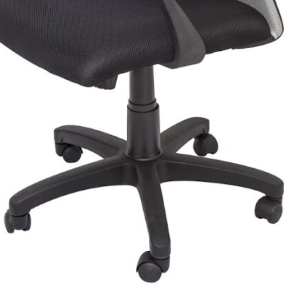 Vienna Gas Lift Office Chair - Black/Silver
