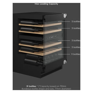 Vintec 31 Bottle Dual Zone Wine Fridge Cabinet - Panel Ready