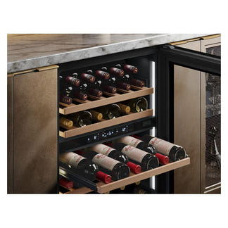 Vintec 40 Bottle Dual Zone Wine Fridge Cabinet - Black