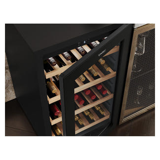 Vintec 35 Bottle Under-Counter Wine Fridge Cabinet - Black