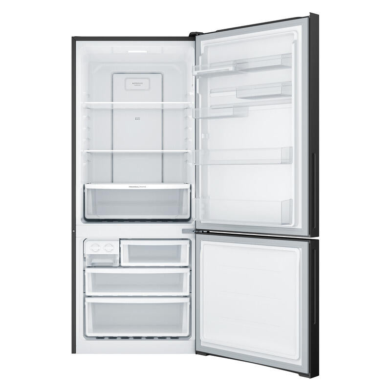 Westinghouse 425L Bottom Mount Fridge Freezer - Charcoal Black