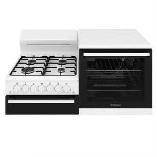Westinghouse 110cm Elevated Electric Freestanding Oven with Gas Cooktop & Seperate Grill