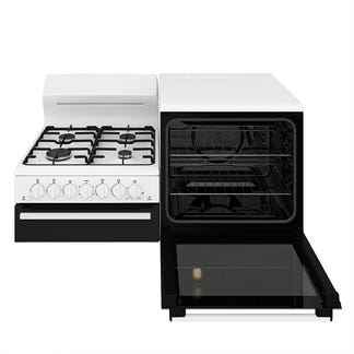 Westinghouse 110cm Elevated Electric Freestanding Oven with Gas Cooktop & Seperate Grill