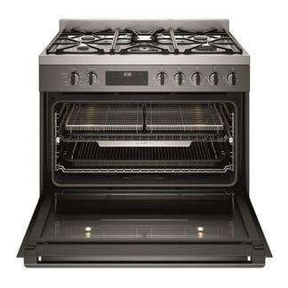 Westinghouse 90cm Dual Fuel Freestanding Cooker - Dark Stainless Steel