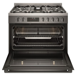 Westinghouse 90cm Freestanding Dual Fuel Cooker - Dark Stainless Steel