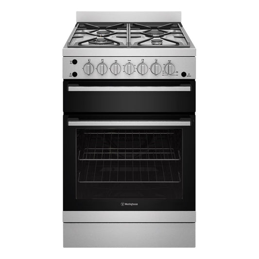 Westinghouse 60cm Freestanding Gas Cooker - Black Stainless