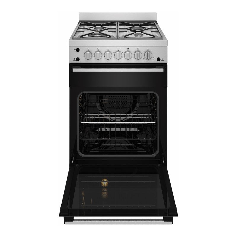 Westinghouse 60cm Freestanding Gas Cooker - Black Stainless