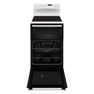 Westinghouse 54cm Freestanding Oven with 4-Zone Ceramic Cooktop - White