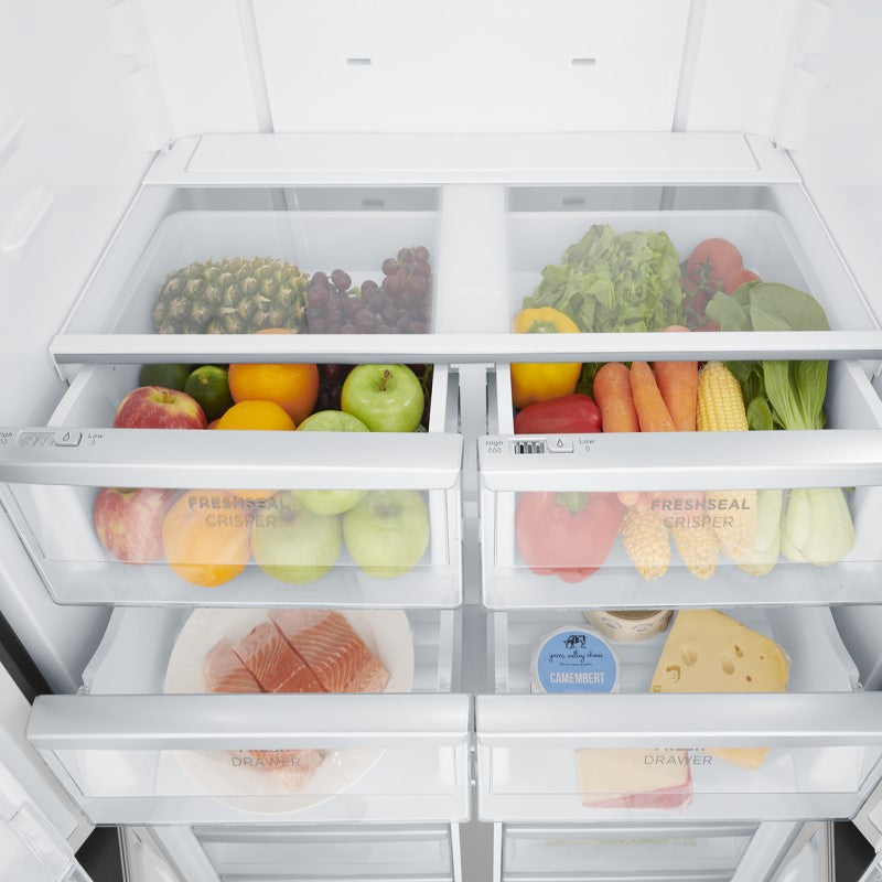 Westinghouse 564 Litre French Quad Door Refrigerator - Matte Black